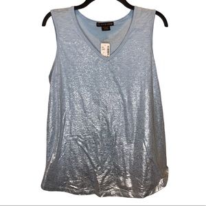 Love & Legend Metallic Sleeveless Top Plus sz X